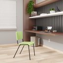 Ver imagem 4 de Kit 10 Cadeiras Escritório Fixa Hotel Auditório Niala NR17