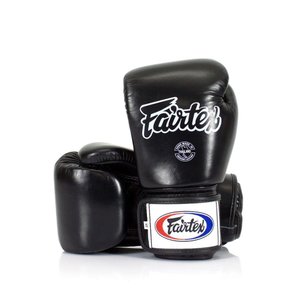 Luva de Boxe e Muay Thai Couro Fairtex Preto 10 Oz