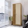 Guarda Roupa Solteiro 2 Portas Stella I01 Carvalho Off White Clique Chique - 2