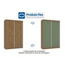 Ver imagem 5 de Guarda Roupa Solteiro 2 Portas de Correr e 2 Gavetas N571 Flex Canela/canela ou Off White -