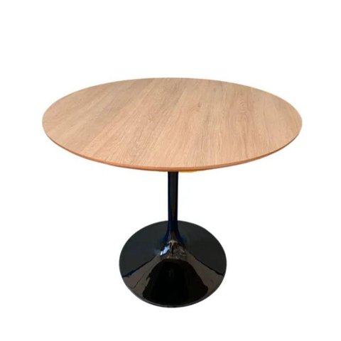 Mesa de Jantar Tulipa Saarinen Redonda 120 Cm Tampo Jade Cores Preto