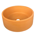 Ver imagem 3 de Cuba Terracota de Apoio Redonda Banheiro Lavabo Concreto 50x32 Artesanal