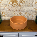 Ver imagem 6 de Cuba Terracota de Apoio Redonda Banheiro Lavabo Concreto 50x32 Artesanal