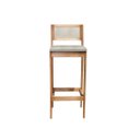 Ver imagem 3 de Kit 6 Banquetas Assento Encosto Estofado em Linho Hellen:mel com Linho Cru