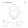 Assento Sanitário Em Mdf Valentina Branco Para Bacia Hervy - 5