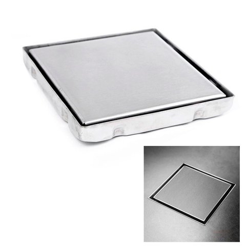 Ralo Oculto Invisivel Kit 6unid. 15x15 Inox Anti Odor Lavanderia Cozinha Banheiro Lavabo Limpeza Hig