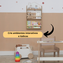 Ver imagem 3 de Baú Infantil Montessori Organizador de Brinquedos com Rodinhas Branco