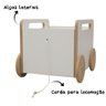 Baú Infantil Montessori Organizador de Brinquedos com Rodinhas Branco - 7