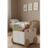 Baú Infantil Montessori Organizador de Brinquedos com Rodinhas Branco - 1