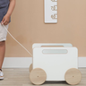 Baú Infantil Montessori Organizador de Brinquedos com Rodinhas Branco - 6