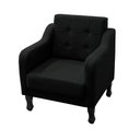 Ver imagem 2 de Poltrona Decorativa Bella Sala Recepção Escritorio - Lobo Shopp:preto