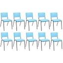 Ver imagem 1 de Kit 10 Cadeiras Escritório Fixa Hotel Auditório Niala NR17