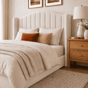 Ver imagem 4 de Cabeceira Cama Box Casal 140cm Zoe Estofada Suede Moderna