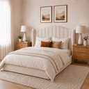 Ver imagem 5 de Cabeceira Cama Box Casal 140cm Zoe Estofada Suede Moderna