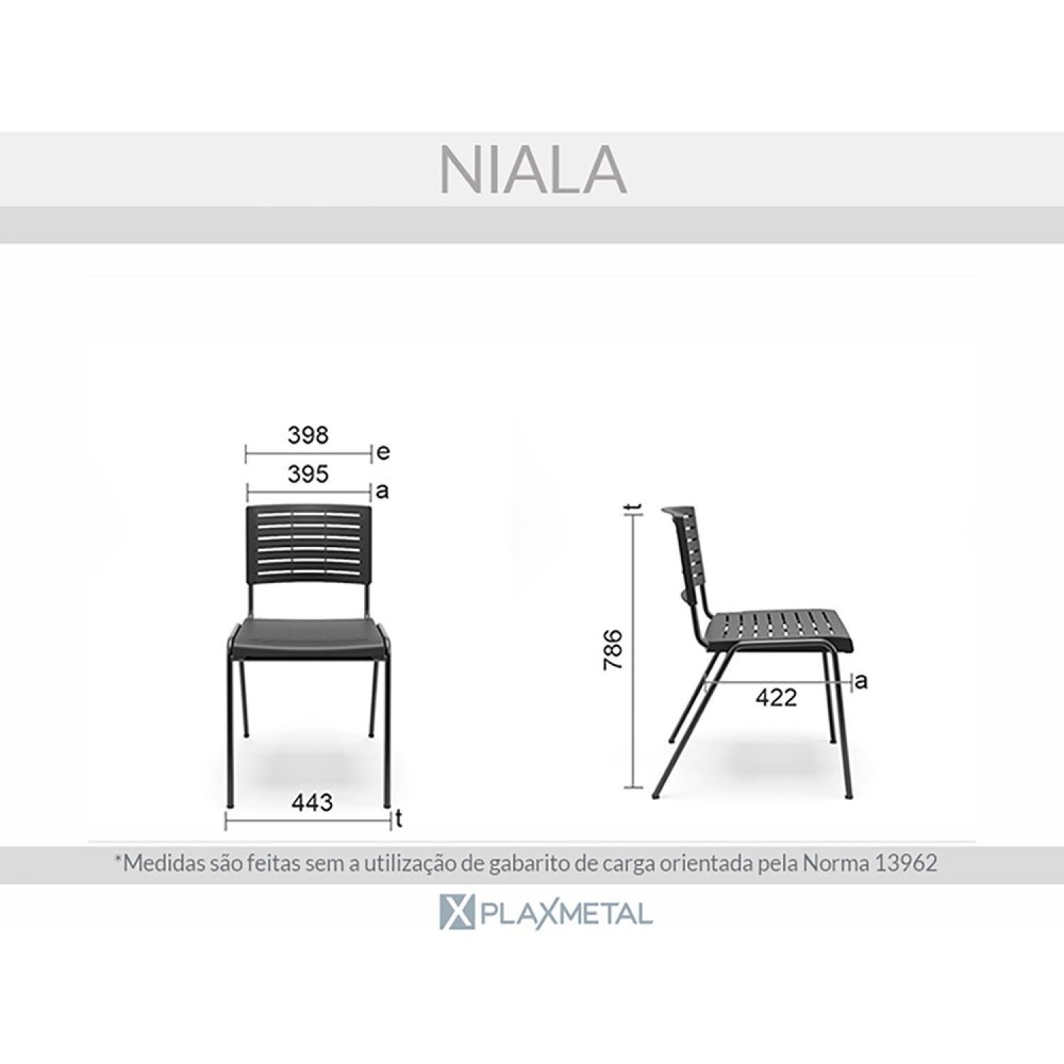 Kit 10 Cadeiras de Escritório Niala NR17  - 2