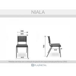 Kit 10 Cadeiras Escritório Fixa Hotel Auditório Niala NR17 - 2