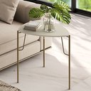 Ver imagem 2 de Mesa Lateral para Sala de Estar Alta Pés Industrial Dourado Alef I03 Luna - Lyam Decor