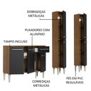 Ver imagem 3 de Cozinha Compacta Madesa Emilly Front com Balcão e Paneleiro Rustic/Preto Cor:Rustic/Preto