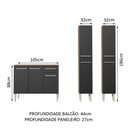 Ver imagem 4 de Cozinha Compacta Madesa Emilly Front com Balcão e Paneleiro Rustic/Preto Cor:Rustic/Preto