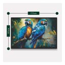 Ver imagem 4 de Quadro Grande Casal de Araras Azul Arte Vibrante 153x103