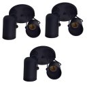 Ver imagem 1 de Kit 3 Luminárias Teto 2 Spots Direcionáveis Focus Fit Preto