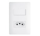 Ver imagem 1 de 1 Interruptor Simples 16A/250V~ e 1 Tomada 2P+T 20A/250V~ Distanciados - Habitat Fame