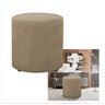 Kit 2 Puff Decorativo Sala de Estar Quarto Confortável Pés Madeira Viena Linho Bege - 3