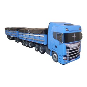 Carreta Scania Rodotrem 11 Eixos Dolly Graneleiro Miniatura