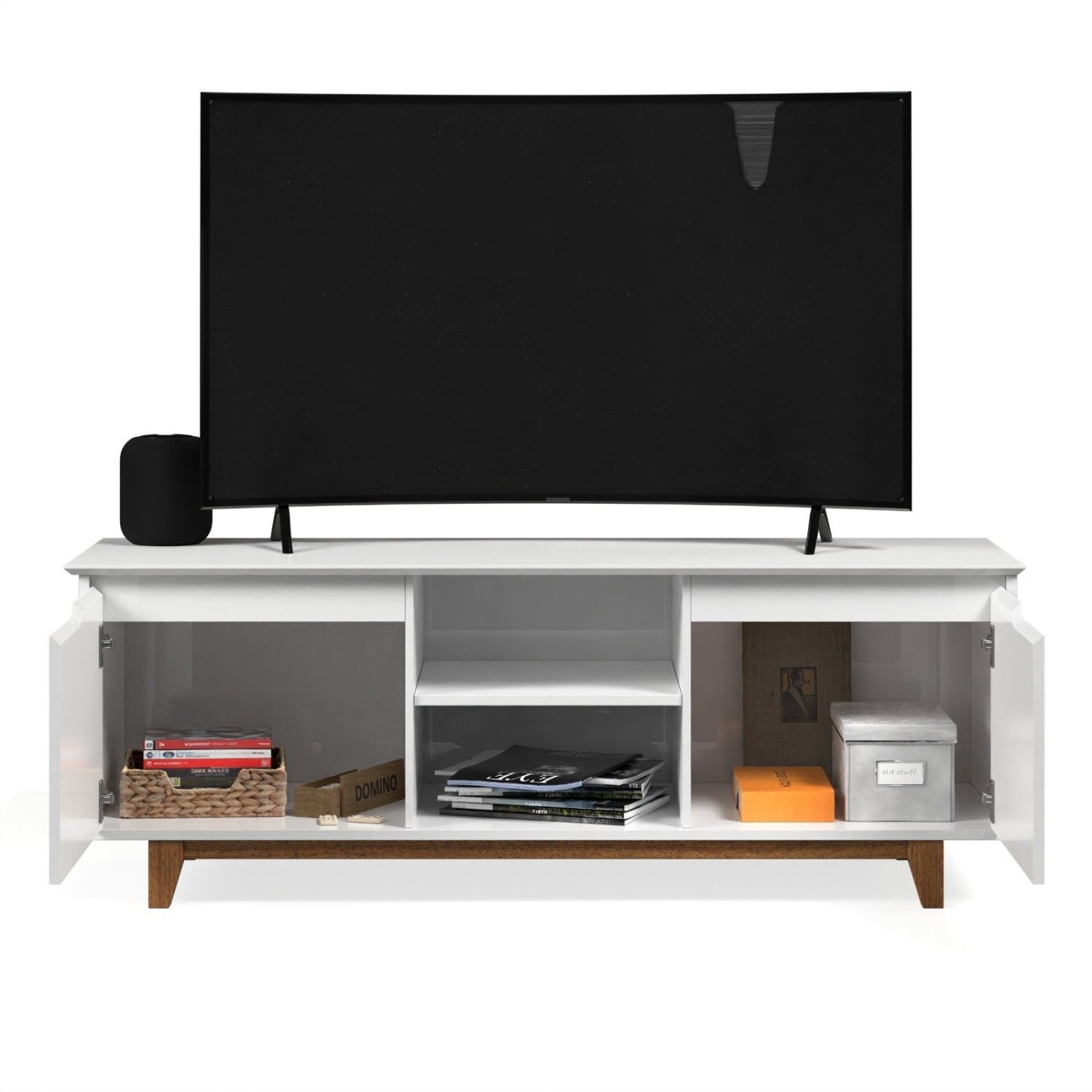 Rack para TV até 55 Polegadas Retrô Pés em Madeira Flow - 3