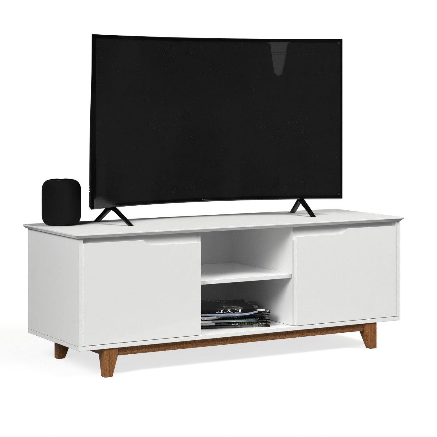 Rack para TV até 55 Polegadas Retrô Pés em Madeira Flow - 2