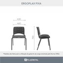 Ver imagem 5 de Kit 10 Cadeiras Escritório Iso Ergoplax Slim Fixa