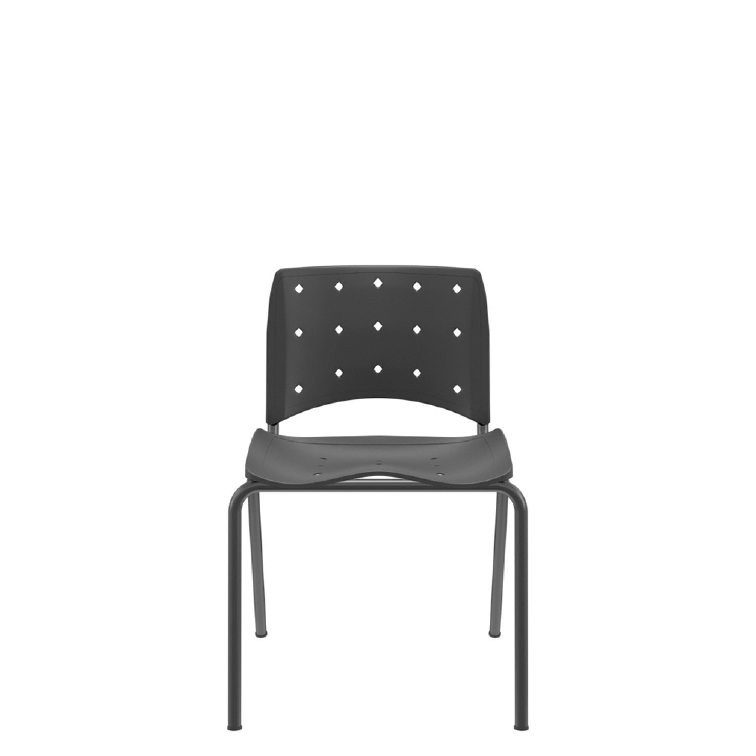 Kit 10 Cadeiras Escritório Iso Ergoplax Slim Fixa Plaxmetal - 6