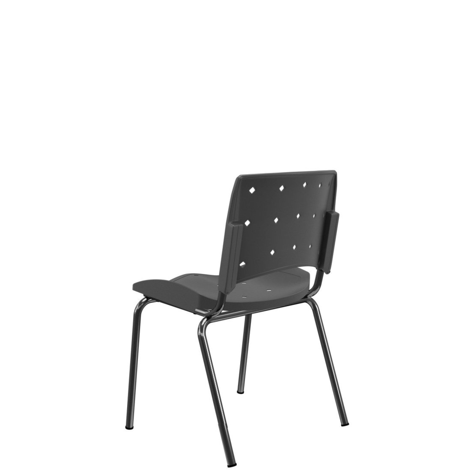 Kit 10 Cadeiras Escritório Iso Ergoplax Slim Fixa Plaxmetal - 3