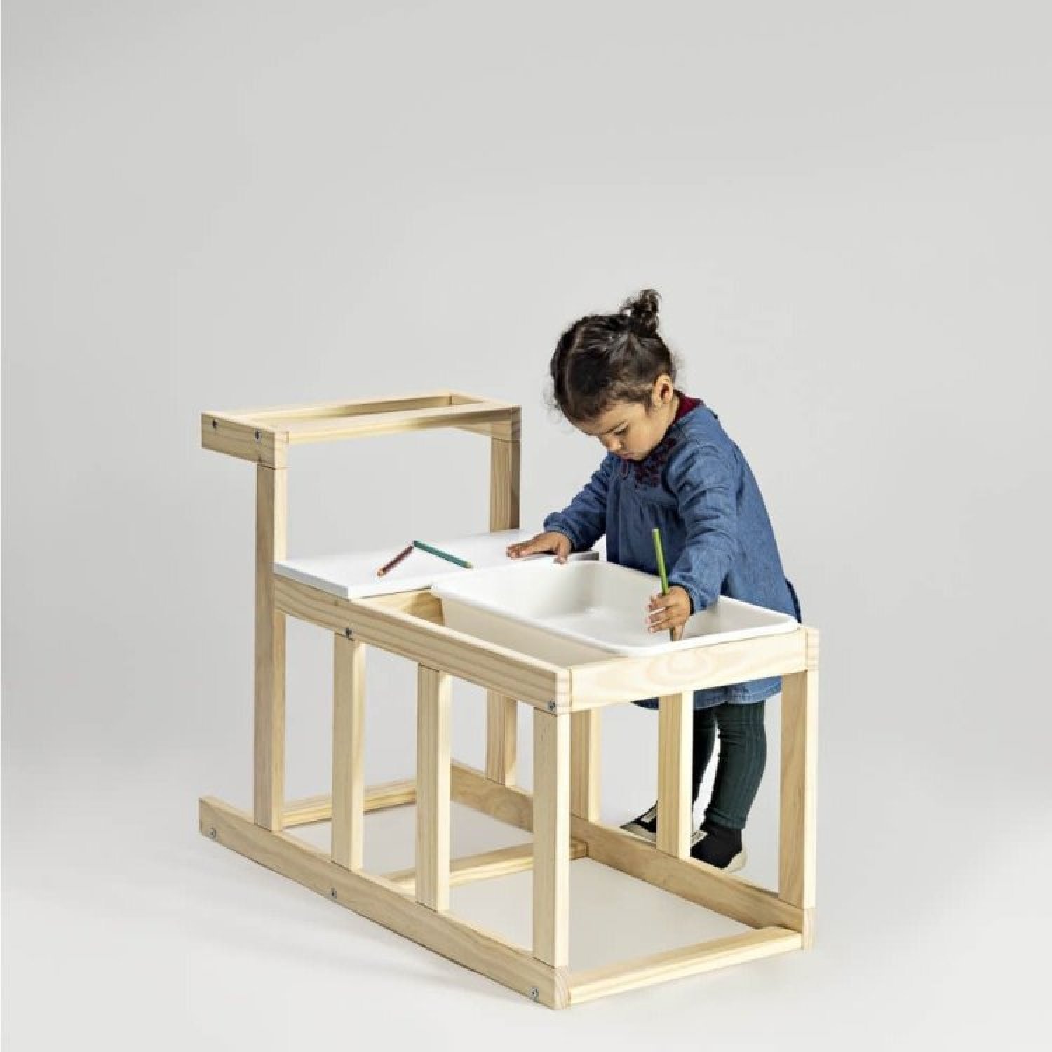 Torre de Aprendizagem Autônoma com Mesa Sensorial Montessoriano Casatema - 5