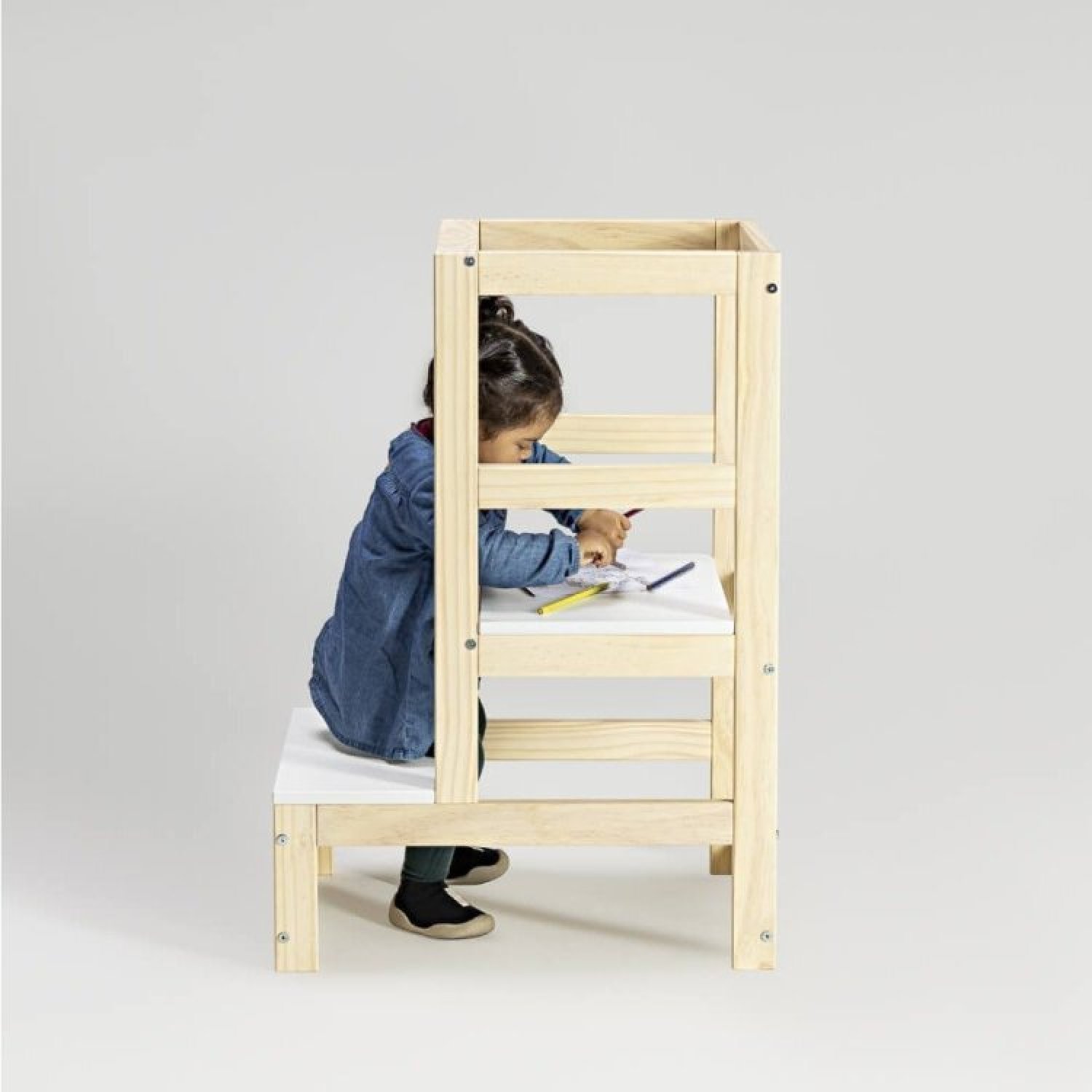 Torre de Aprendizagem Autônoma com Mesa Sensorial Montessoriano Casatema - 4