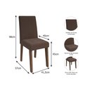 Ver imagem 3 de Kit 2 Cadeiras Sala Jantar Milena 2 Un Savana/Suede Bege - Cimol