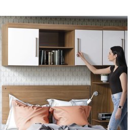 Guarda Roupa Modulado 5 Peças com Ponte Cabeceira e Mesa de Apoio Sauá YesCasa - 19 Guarda Roupa Modulado 5 Peças com Ponte Cabeceira e Mesa de Apoio Sauá YesCasa - 19
