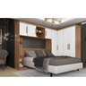 Guarda Roupa Modulado 5 Peças com Ponte Cabeceira e Mesa de Apoio Sauá YesCasa - 1