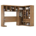 Ver imagem 3 de Guarda Roupa Modulado 5 Peças com Ponte Cabeceira e Mesa de Apoio Sauá YesCasa