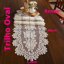 Ver imagem 3 de Trilho Oval para Mesa Interlar Renda Rose Gardênia 40cmx1,25m Cru