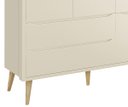 Ver imagem 3 de Guarda-Roupa Retrô 3 Portas Théo New Areia Fosco com Natural - Reller