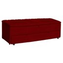 Ver imagem 1 de Calçadeira Baú Sapateira 140cm Ayla Suede Tampo Reto