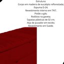 Ver imagem 2 de Calçadeira Baú Sapateira 140cm Ayla Suede Tampo Reto