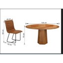 Ver imagem 3 de Conjunto Sala de Jantar 6 Cadeiras Tampo em Madeira Redonda Itália Marrom/Café/Cinamomo Courrissimo