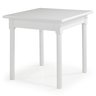 Mesa Quadrada 4 Lugares em Madeira Maciça Mv Outlet Branco - 1