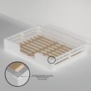 Ver mais imagens de Cama Infantil Montessoriana Casal Liz Casatema MadeiraOriginals Branco