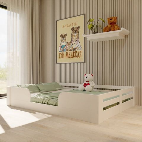 Cama Infantil Montessoriana Casal Liz Casatema MadeiraOriginals Branco