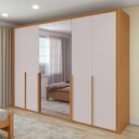 Ver imagem 2 de Guarda Roupa 6 Portas Easy Space Amendoa Clean/off White