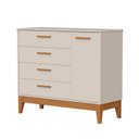 Ver imagem 2 de Cômoda Sapateira para Quarto de Bebê Flip Bege/Areia Fosco