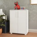 Ver imagem 1 de Balcão Compacto para Escritório 53,5x74cm com 2 Portas Branco BHO56